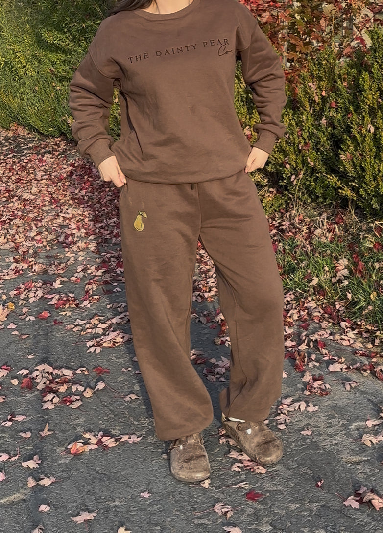Top- Dainty Pear Co. Embroidered Sweatshirt