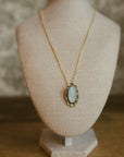 Necklace, Brass & MOP Medallion