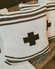 Swiss Cross Striped Pillow