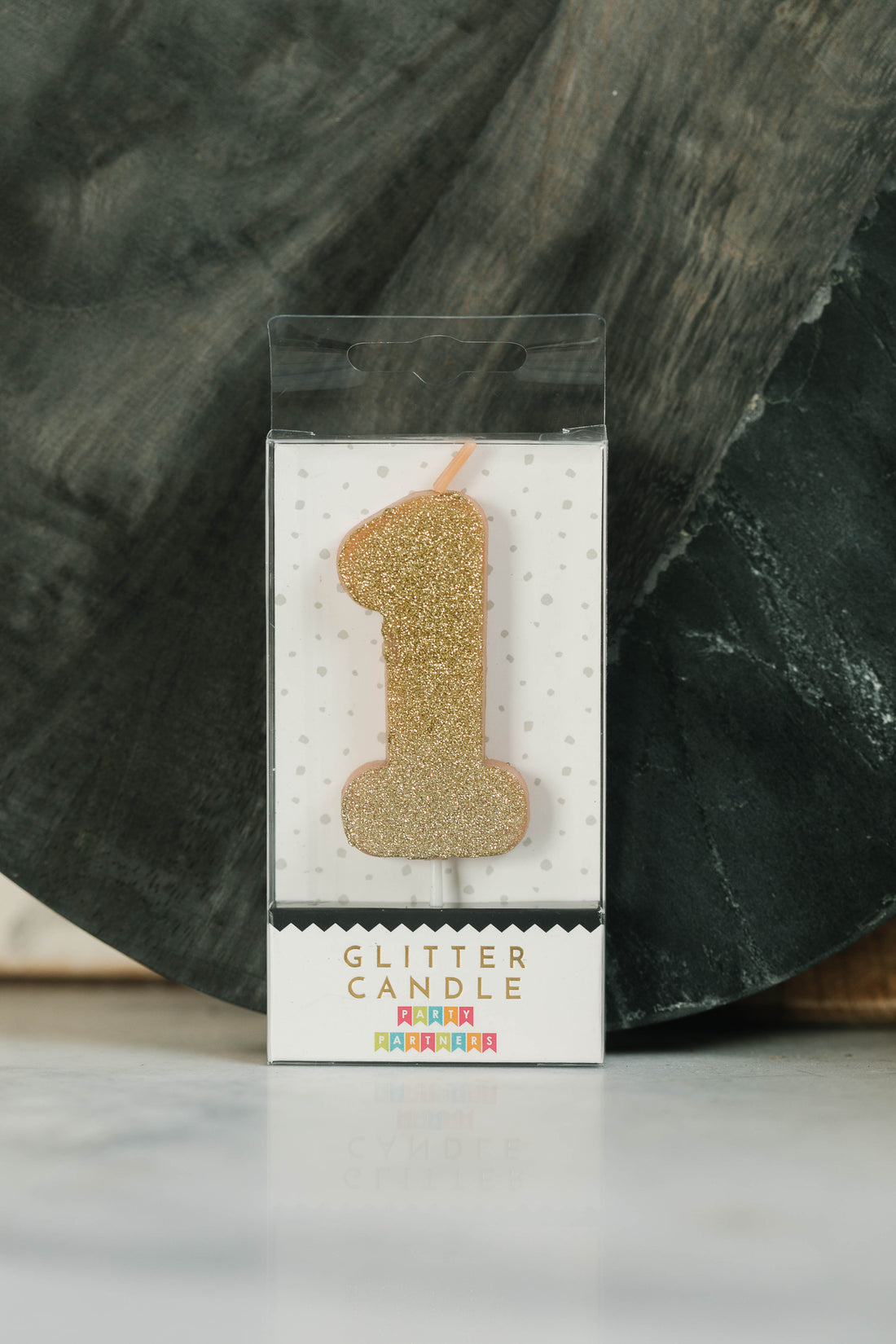 Gold Glitter Number Birthday Candles