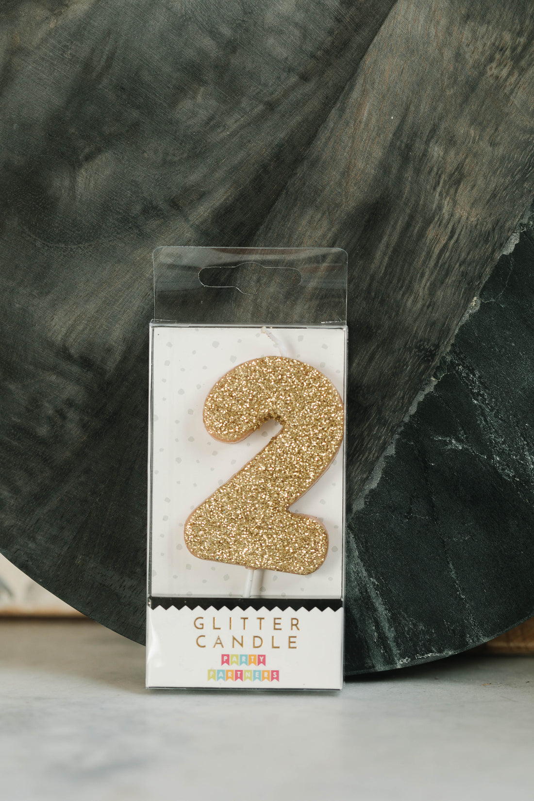 Gold Glitter Number Birthday Candles