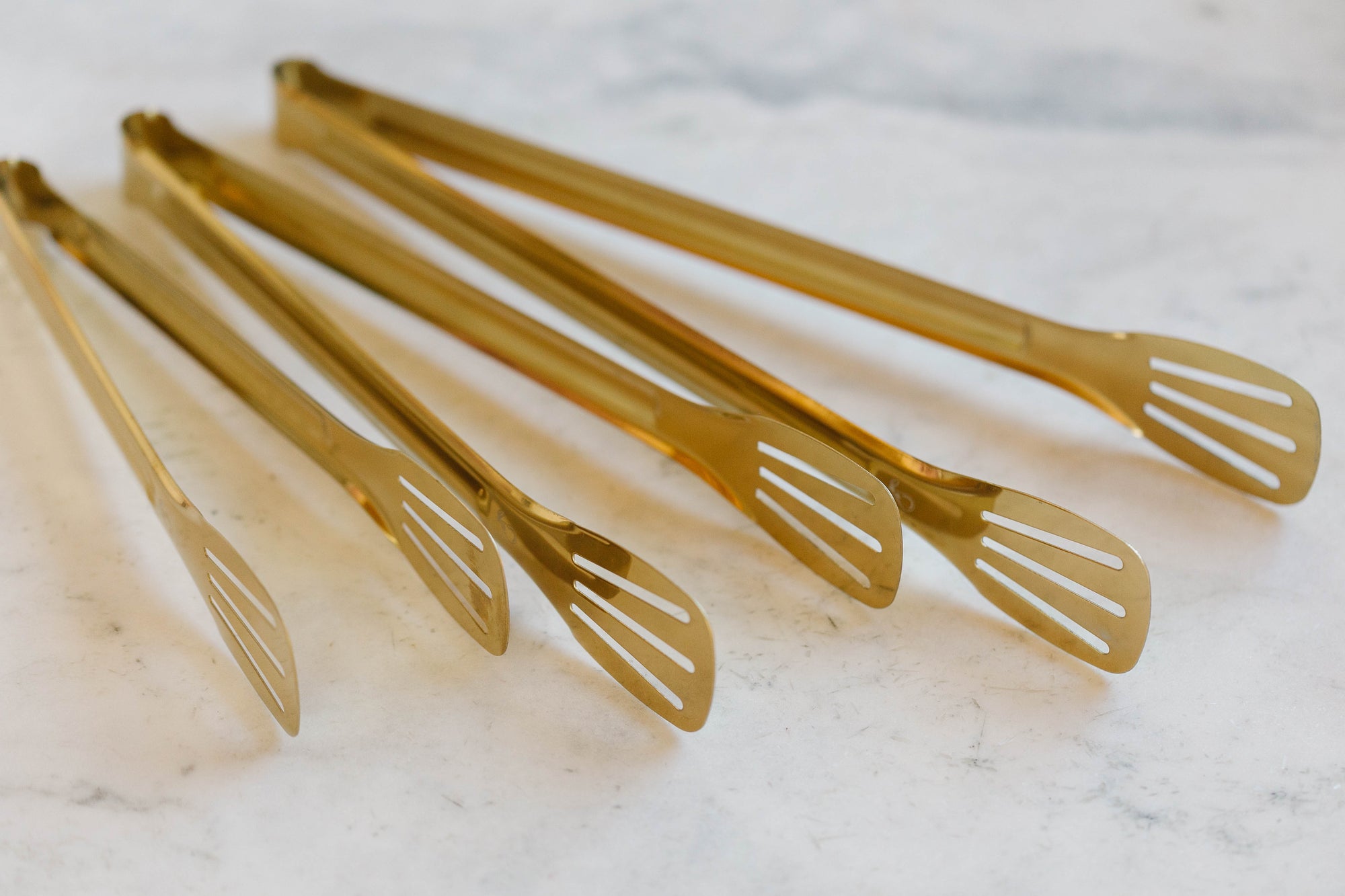 Slotted Gold Tongs