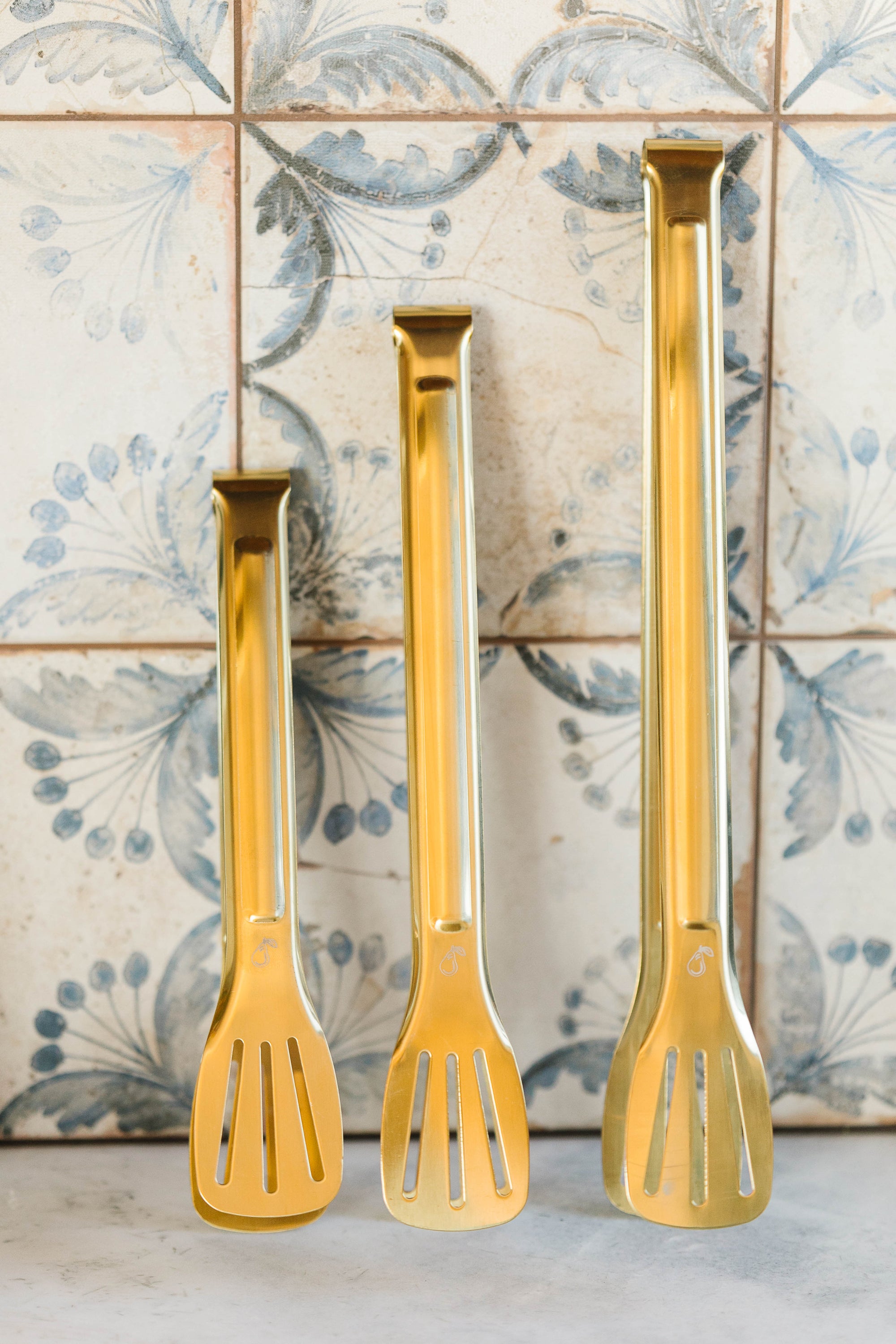 Slotted Gold Tongs