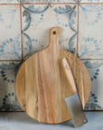 Round Charcuterie Board w/ Knife