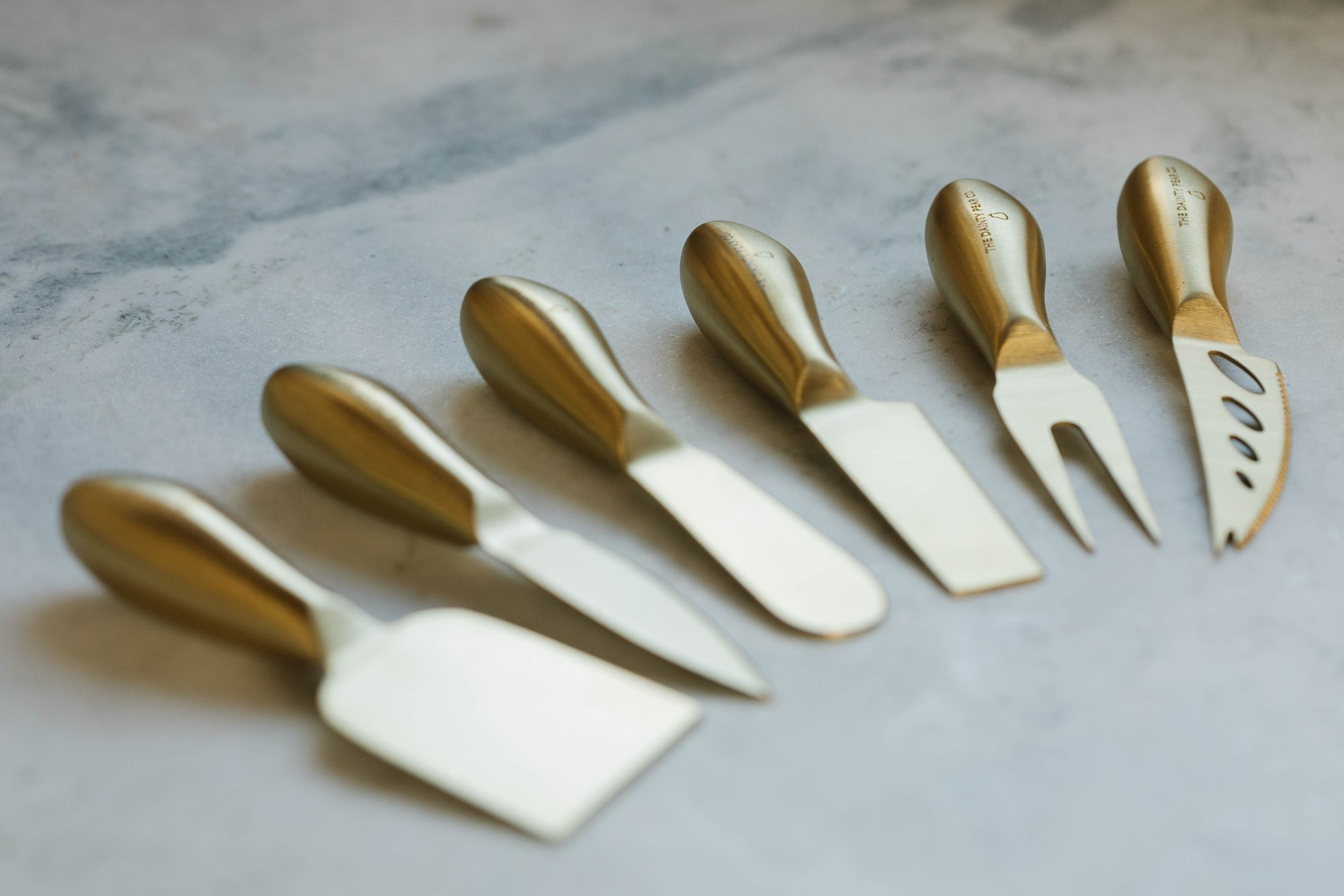 6 Piece Gold Charcuterie Set