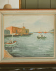 "Harbor View with Fishing Vessels" by S. Hede