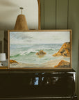 "Breaking Waves on the Rocky Coast" (Kustlandskap)