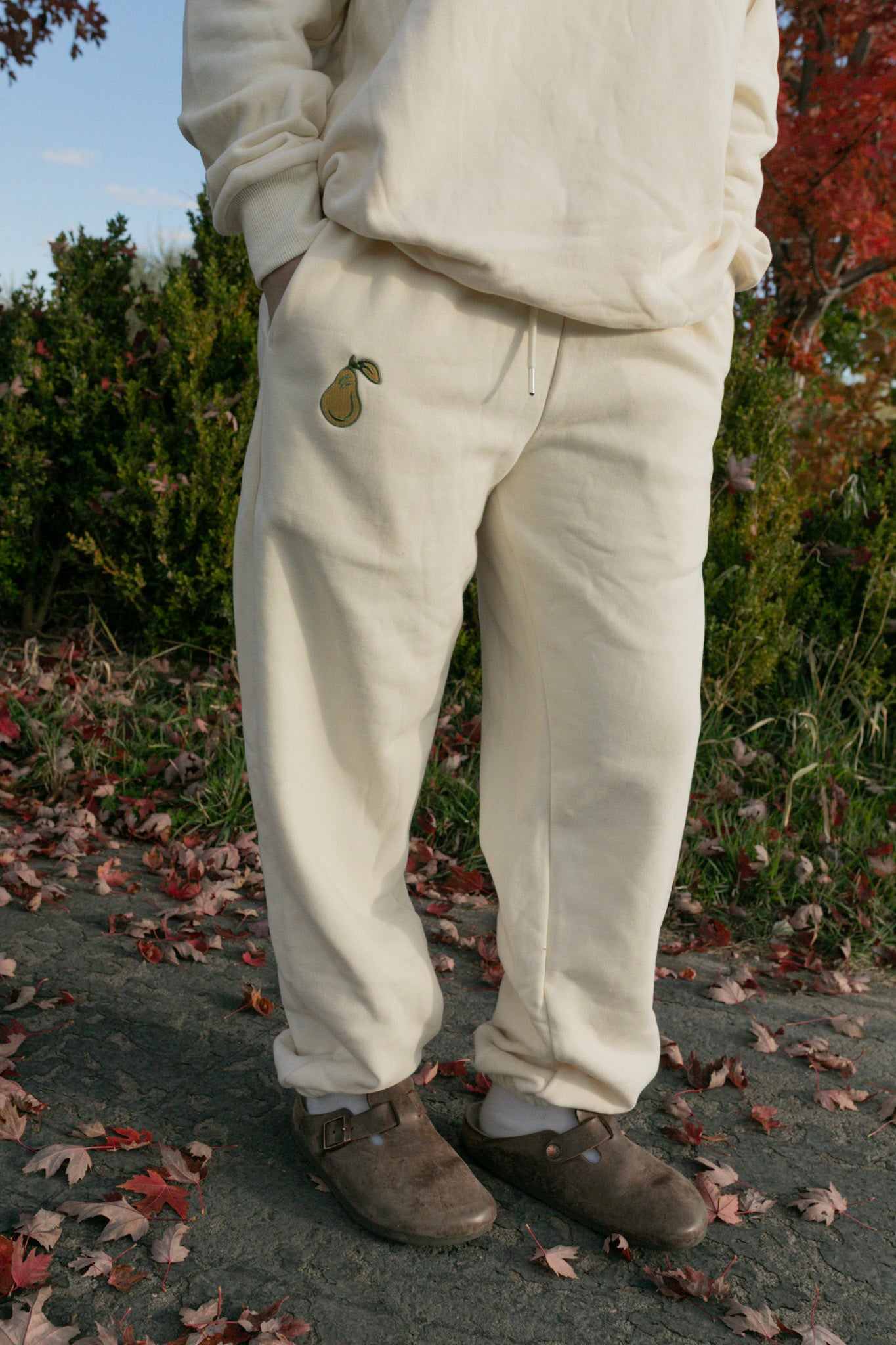 Bottom- Dainty Pear Co. Embroidered Sweatpants