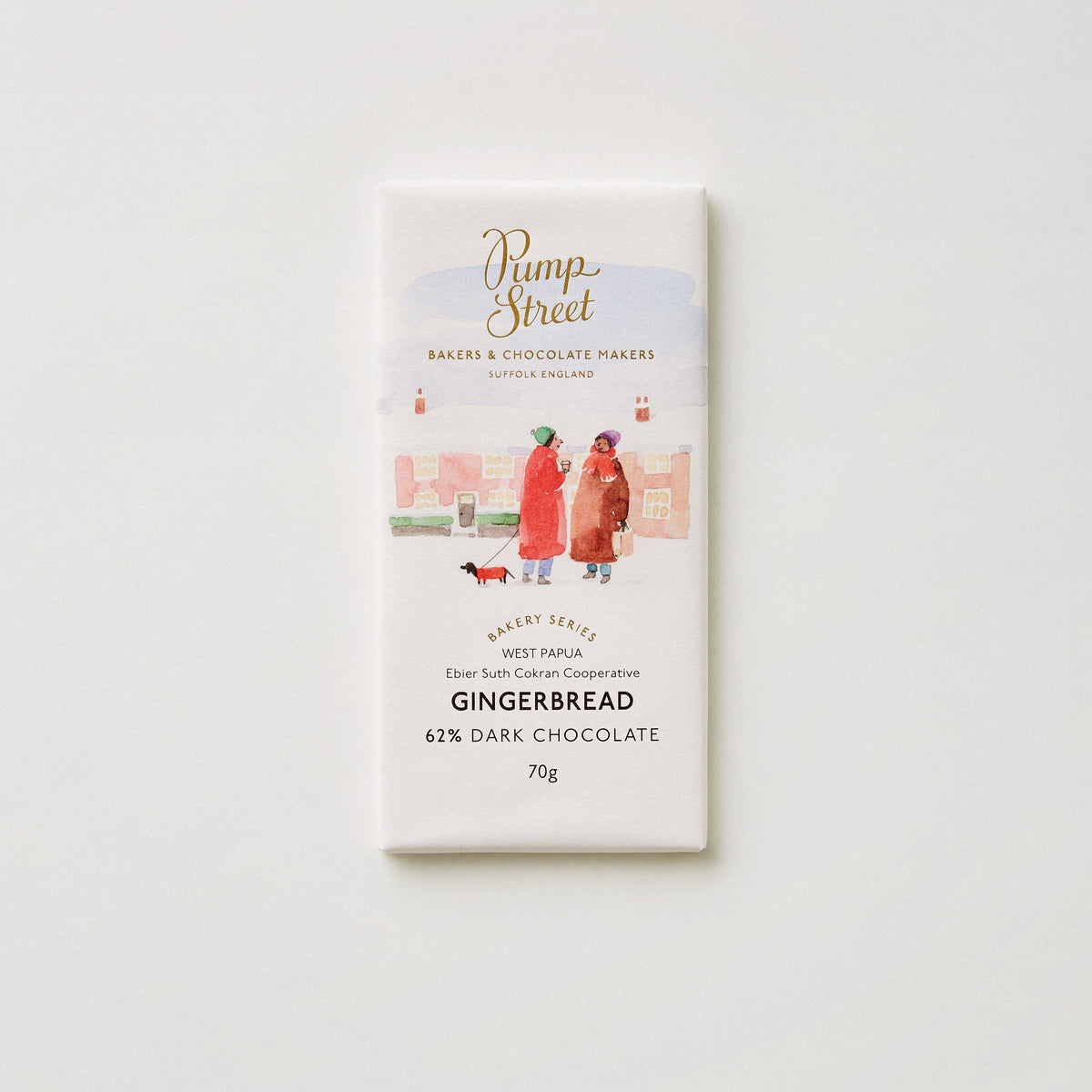 Pump Street Gingerbread 62% chocolate bar, 70g