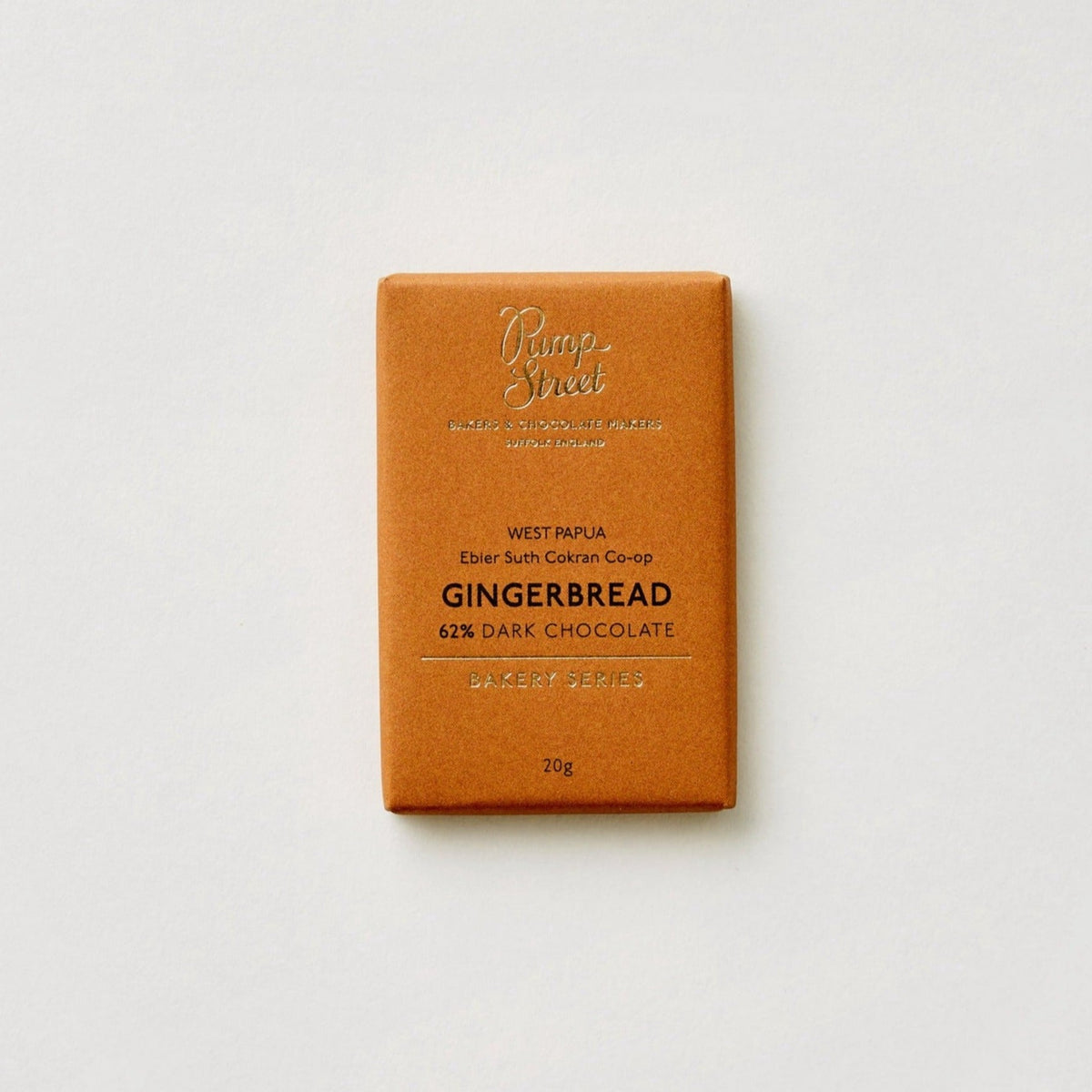 Pump Street Gingerbread 62% mini chocolate bar, 20g