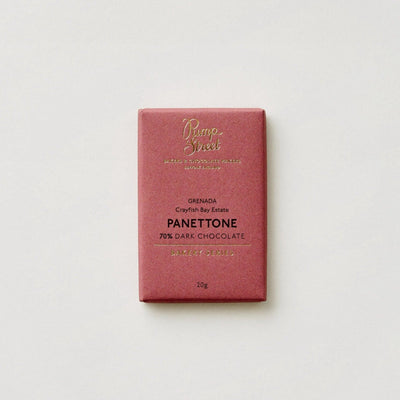Pump Street Panettone 70% mini chocolate bar, 20g