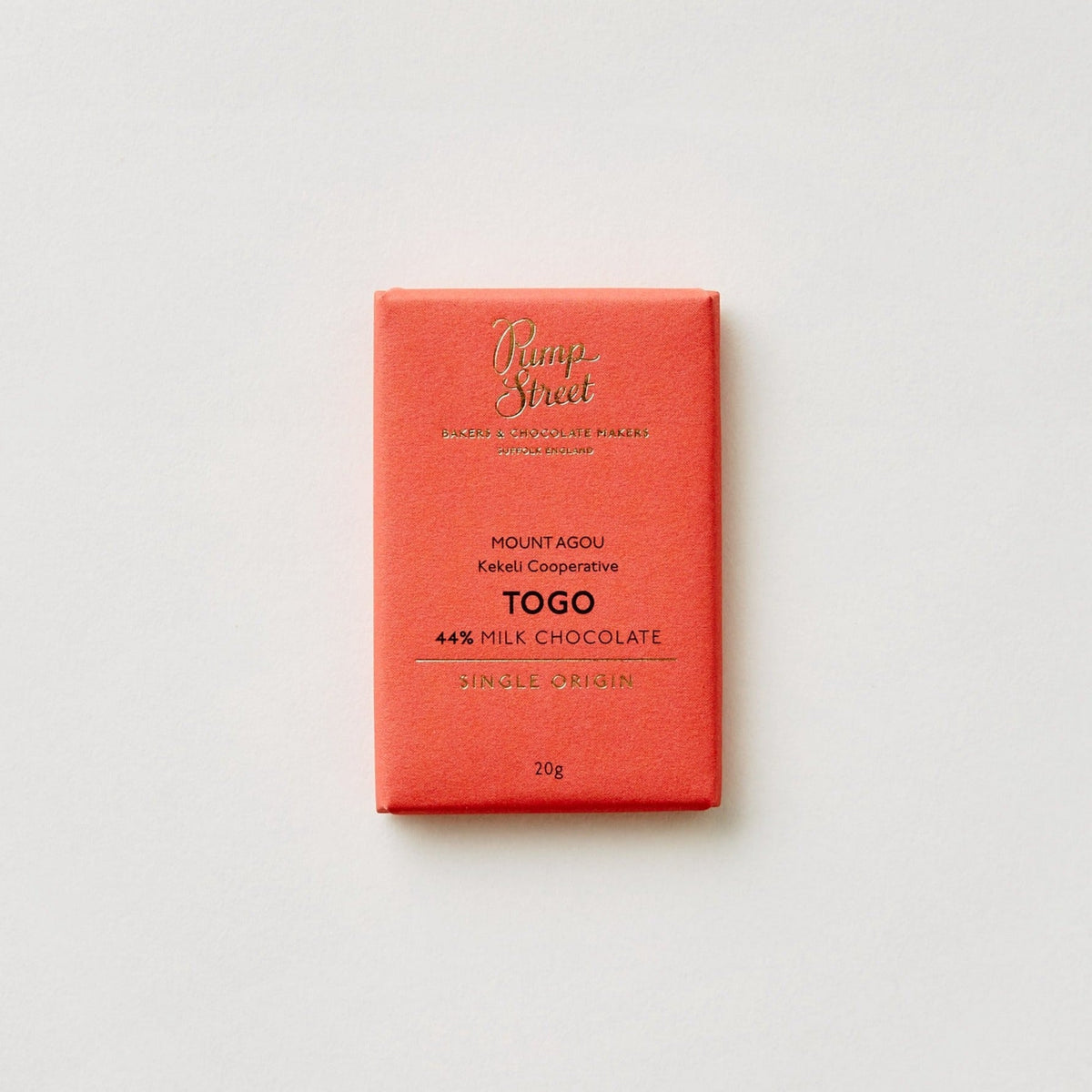 Pump Street Togo Swiss Milk 44% mini chocolate bar, 20g