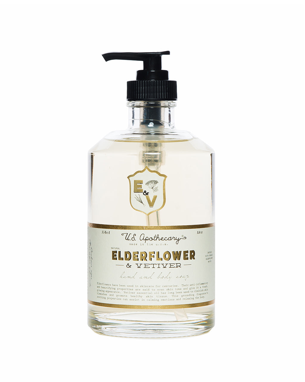 Elderflower & Vetiver Hand & Body Soap bottle