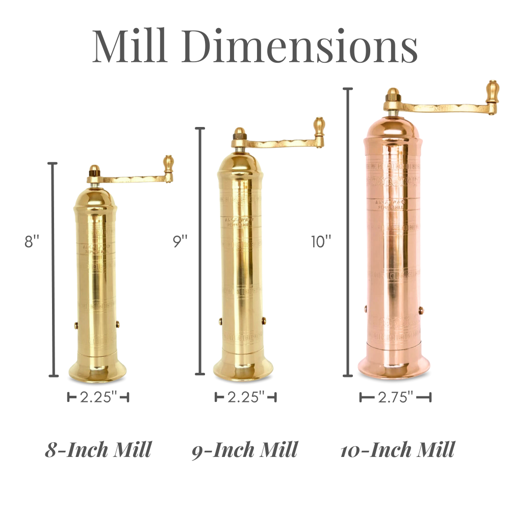 The Original Greek Salt Mill - 9"