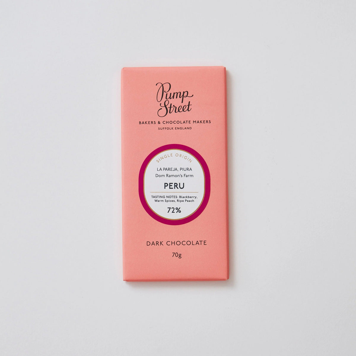 Pump Street Peru 72% chocolate bar, 70g