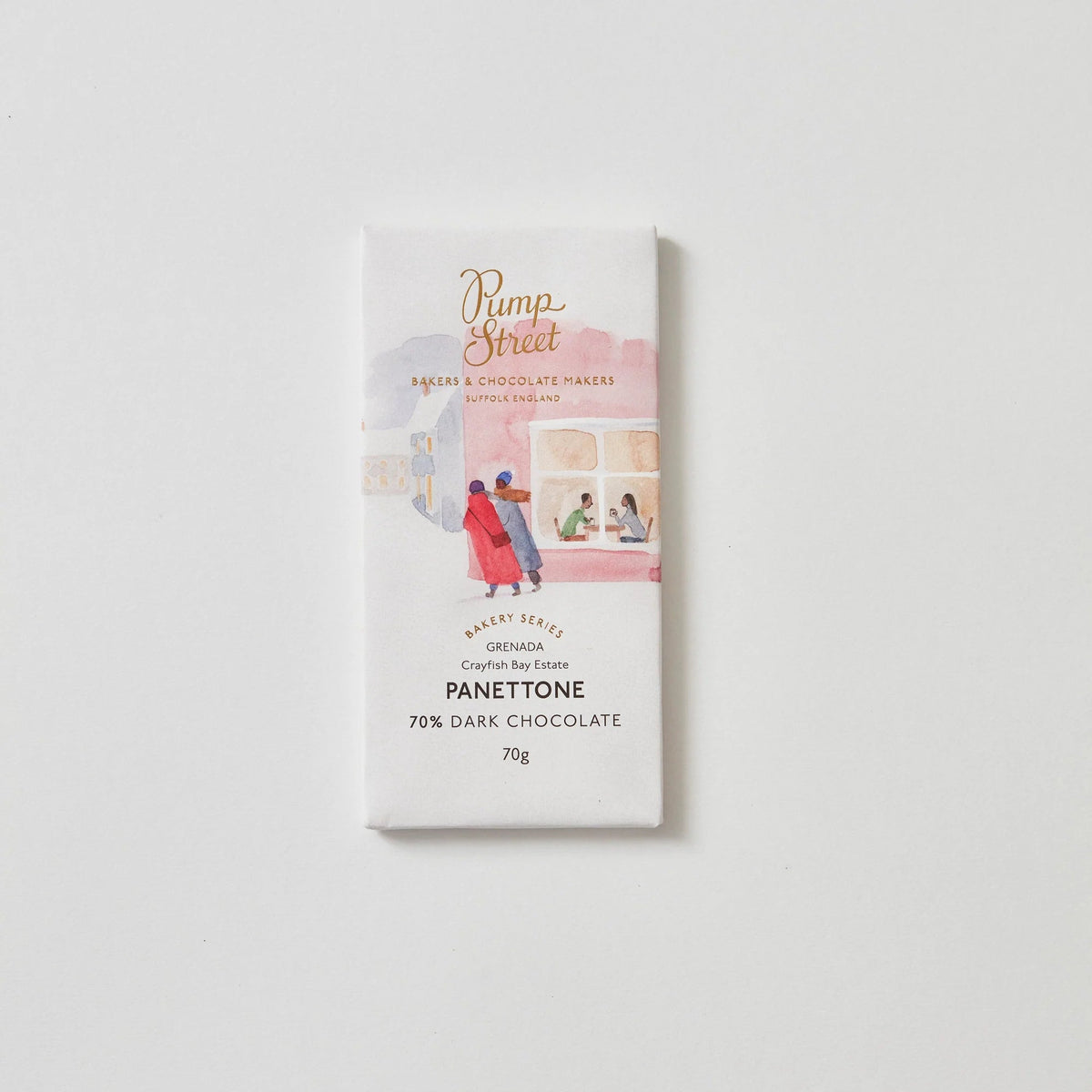 Pump Street Panettone 70% chocolate bar, 70g