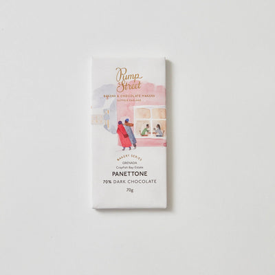 Pump Street Panettone 70% chocolate bar, 70g