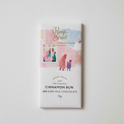 Pump Street Cinnamon Bun 60% chocolate bar, 70g
