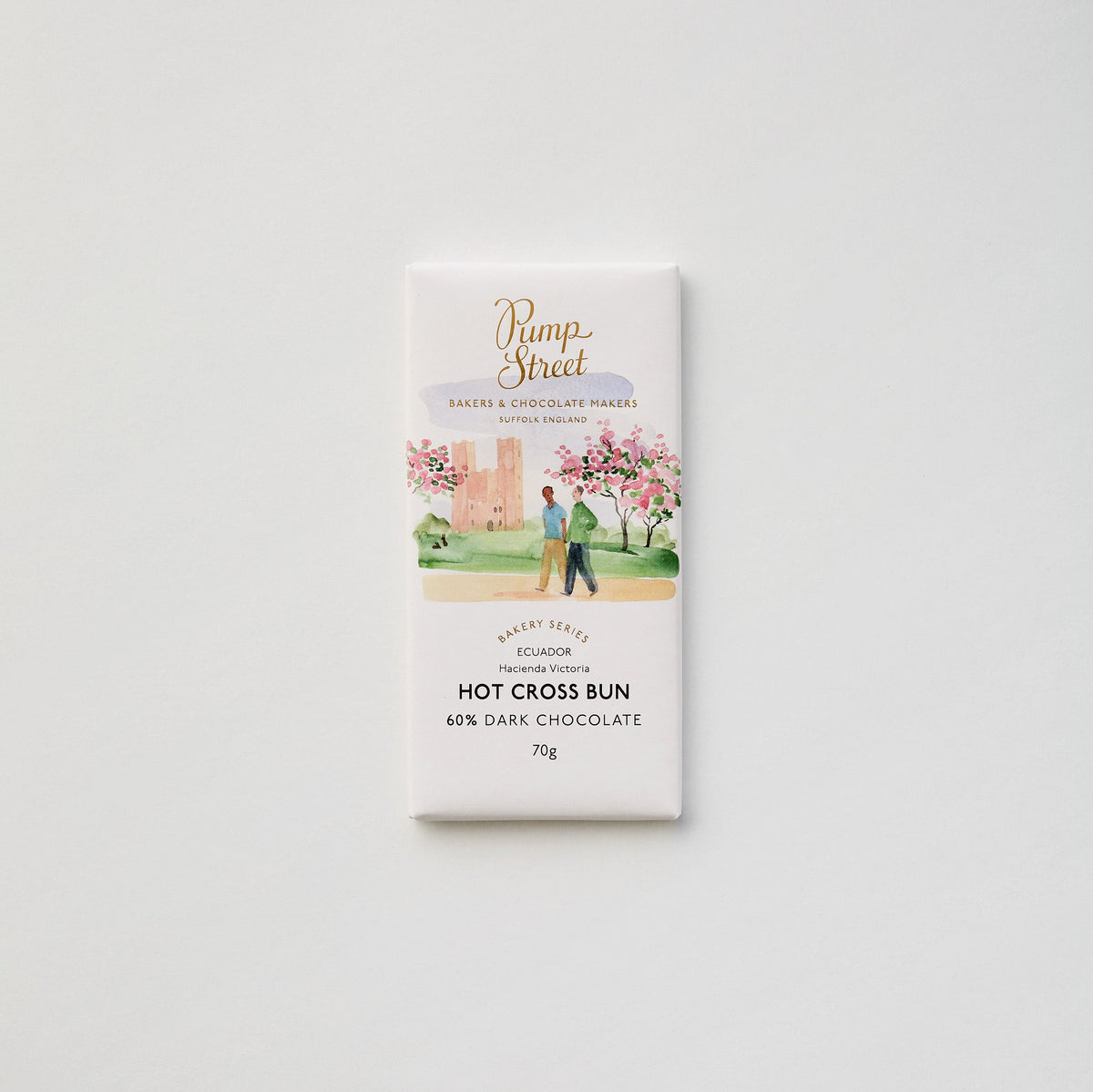 Pump Street Hot Cross Bun 60% chocolate bar, 70g