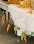Flocked Carrot Garland 108"