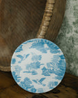Pictorial Blue and White Paper" Plate, 9"