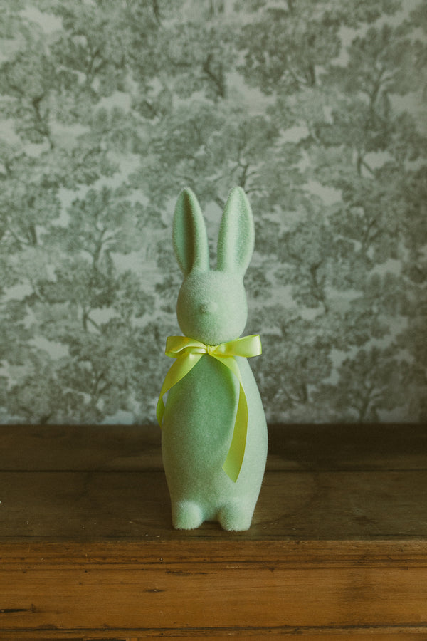 Flocked Sitting Bunny Lg 20"