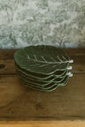 Hand-Painted Stoneware Cabbage Shaped Plate