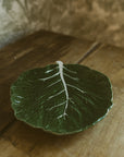 Hand-Painted Stoneware Cabbage Shaped Plate