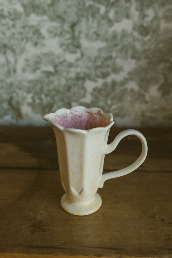 16 oz. Stoneware Flower Shaped Pitcher