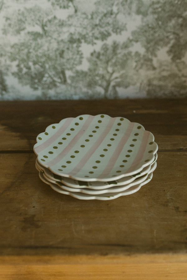 Hand-Painted Scalloped Plate