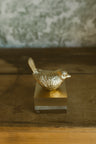 5" Gold Bird on Two Toned Block