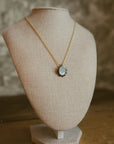Necklace, Brass & MOP Medallion