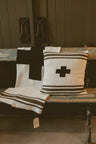 Swiss Cross with Stripes Throw