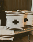 Swiss Cross Striped Pillow