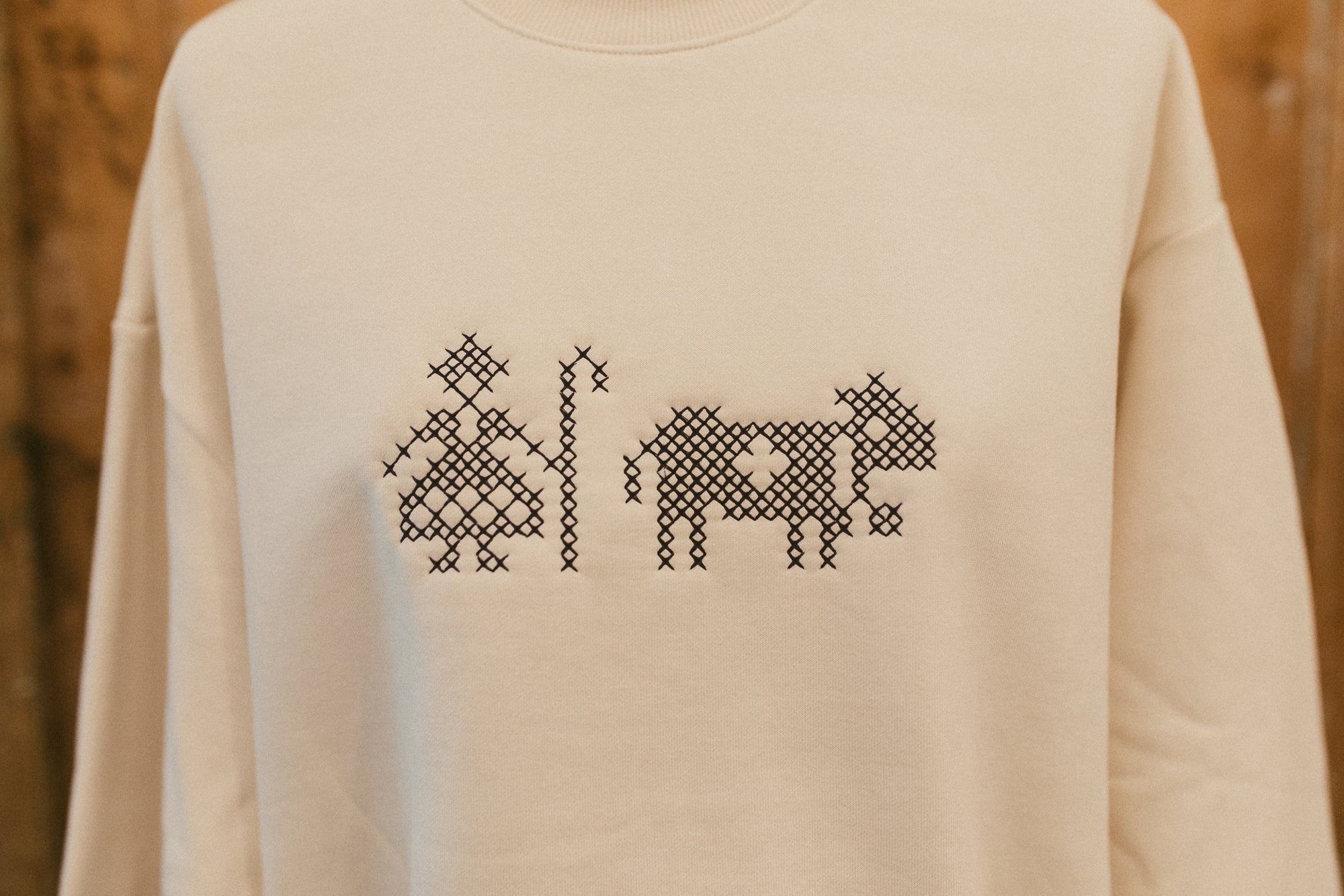 Midway Folk Embroidered Crewnecck