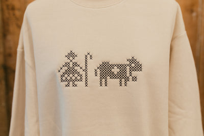 Midway Folk Embroidered Crewneck