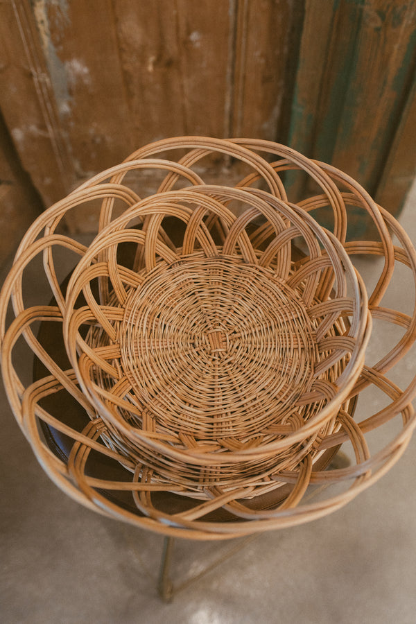 French Antique Style Basket Round
