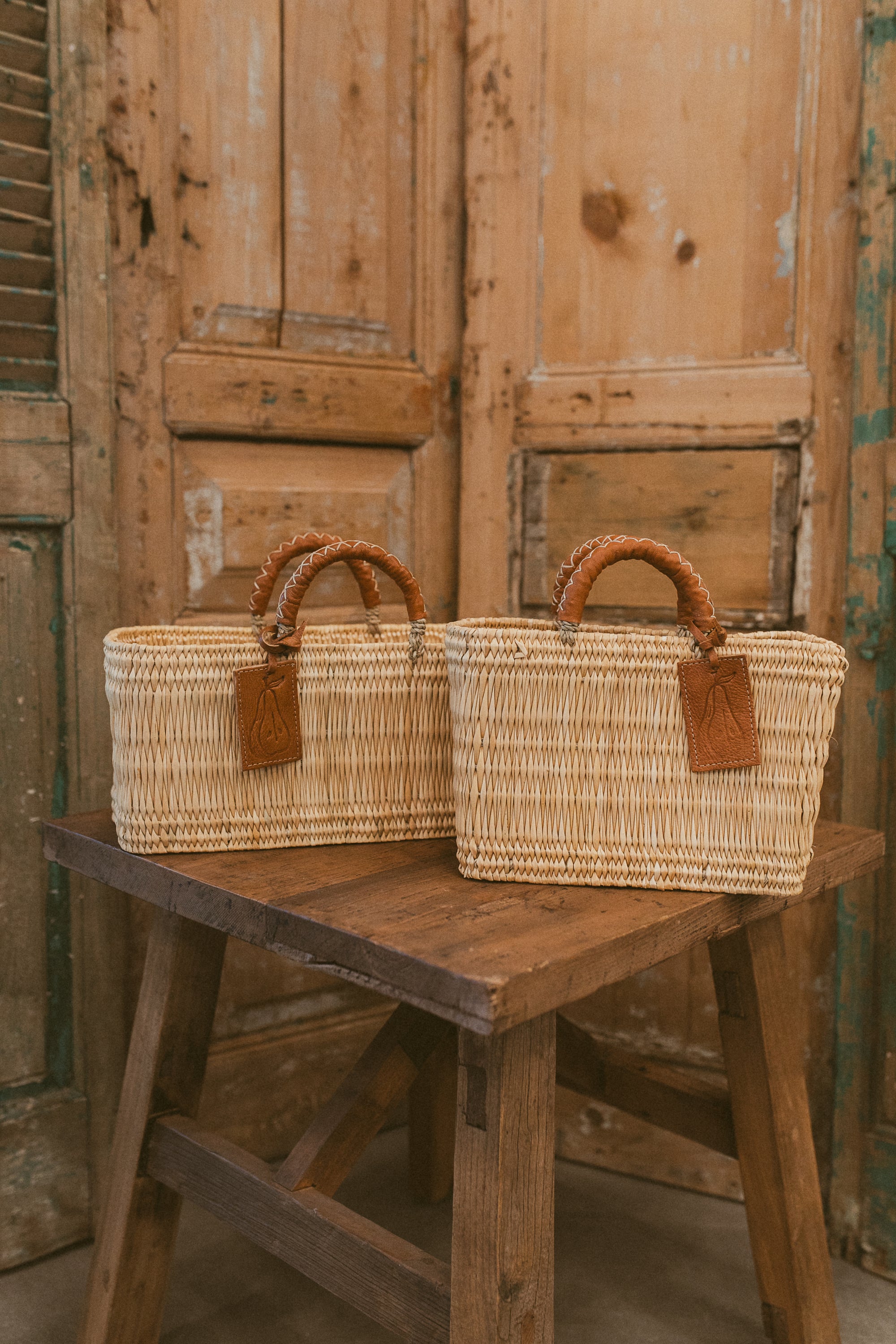 Small Woven Basket Tote