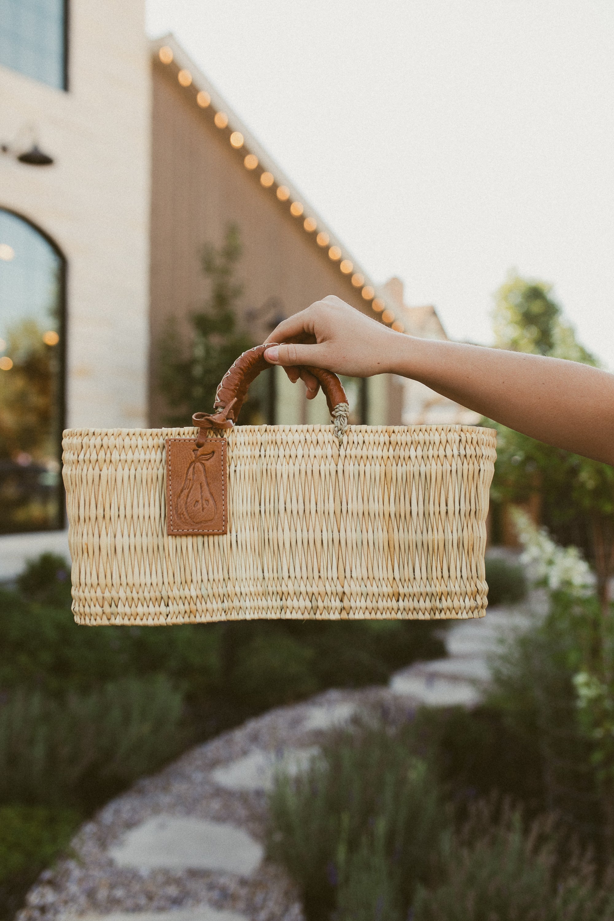 Medium Woven Basket Tote
