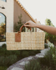Medium Woven Basket Tote