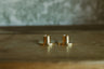 Box of 2 candle holder for fine candles - BRASS