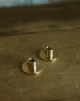 Box of 2 candle holder for fine candles - BRASS
