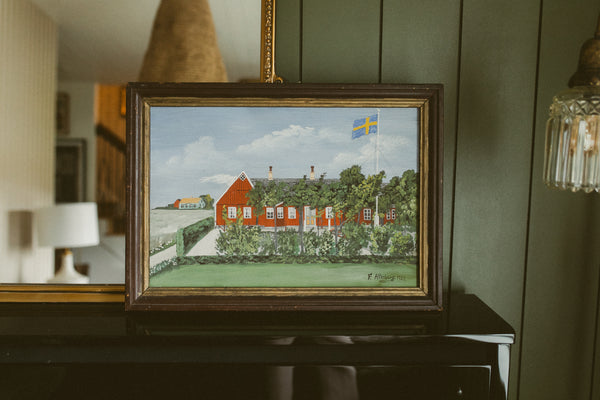 "Swedish Estate with Flying Flag"