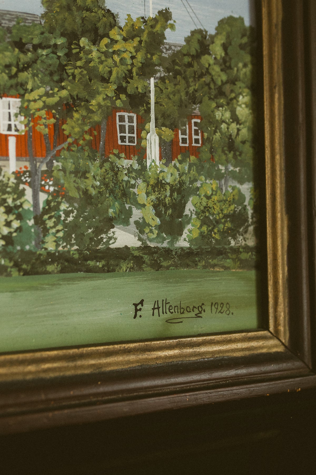 "Swedish Estate with Flying Flag"