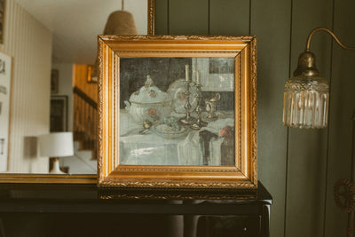 "Classical Still Life with Porcelain Tureen and Candlesticks"