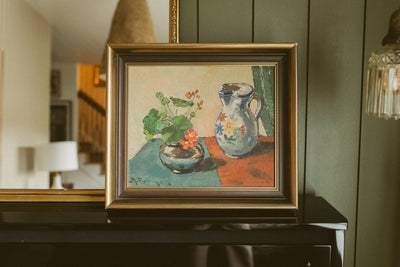 "Floral and Earthen Still Life"
