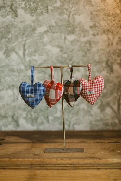 Idyllwild Plaid Multi Heart Ornament | Heather Taylor Home