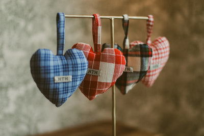 Idyllwild Plaid Multi Heart Ornament | Heather Taylor Home