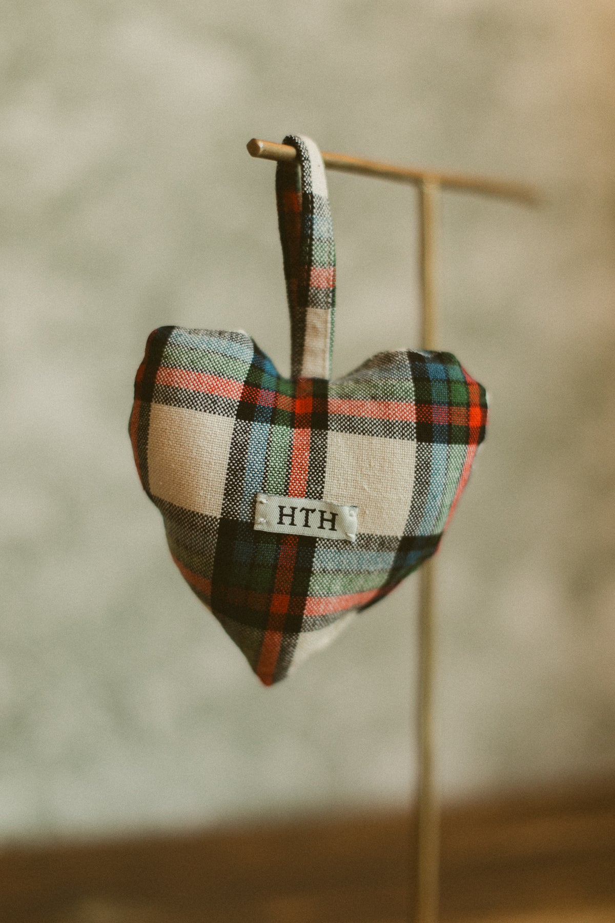 Idyllwild Plaid Multi Heart Ornament | Heather Taylor Home