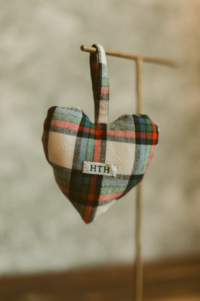 Idyllwild Plaid Multi Heart Ornament | Heather Taylor Home